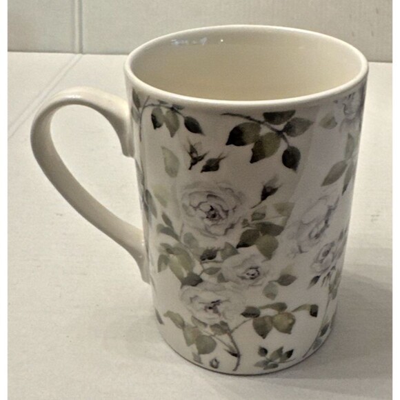Home Essentials Roses Floral Tea Coffee Mug 12 Oz. Set of 6 Vintage EUC - Picture 10 of 15